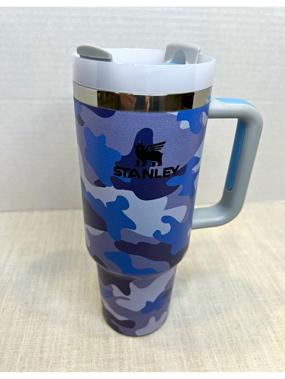 Stanley 40 oz Insulated Tumbler w/ Handle Lid | Blue Camo